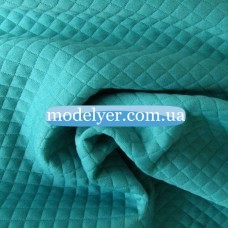 Ткань Дайвинг стеганый (бирюза зеленая)